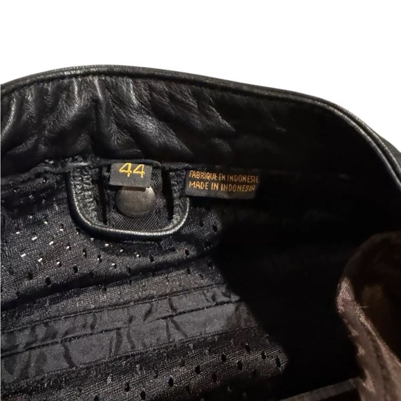 First Gear S Pilot Black Leather Jacket With Thermoliner Size 44 Motorcycle - Picture 4 of 14